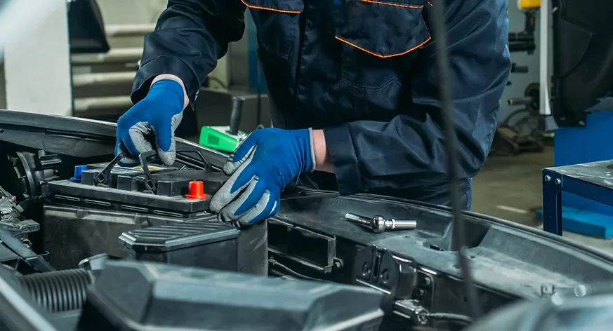 Batteribyte på personbil